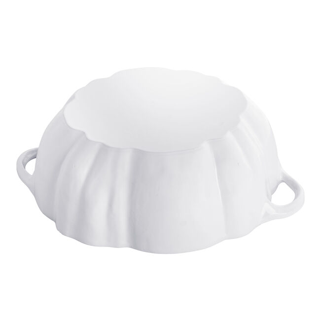 Staub Pumpkin Cocotte: 3.5 QT, White with Stainless Stem