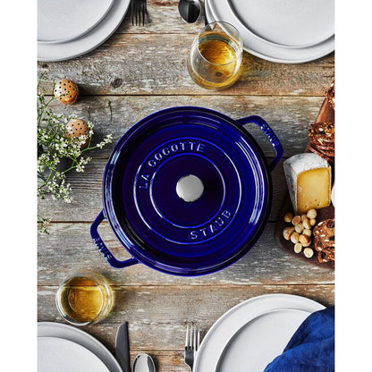 Staub Round Dutch Oven: 4 QT, Dark Blue