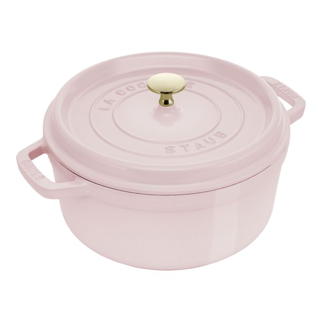 Staub Round Dutch Oven: 4 QT, Peony Pink