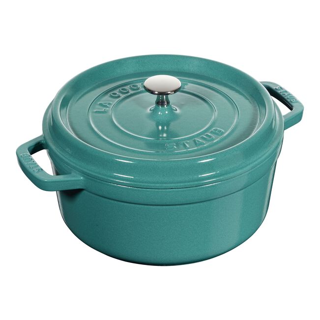 Staub Round Dutch Oven: 4 QT, Turquoise
