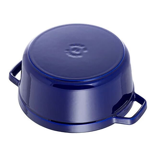 Staub Round Dutch Oven: 7 QT, Dark Blue