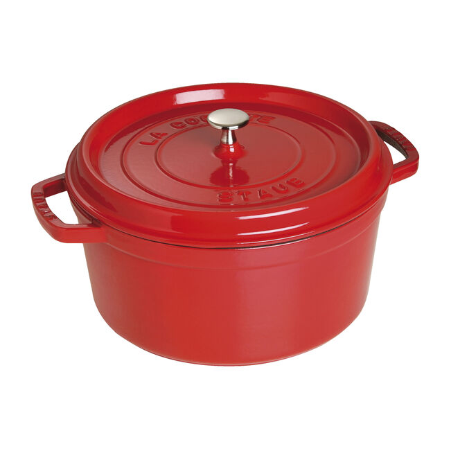 Staub Round Dutch Oven: 9 QT, Cherry