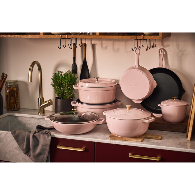 Staub Traditional Deep Skillet: 11", Peony Pink