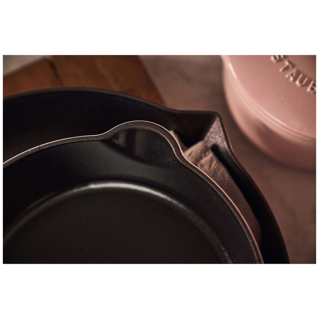 Staub Traditional Deep Skillet: 11", Peony Pink