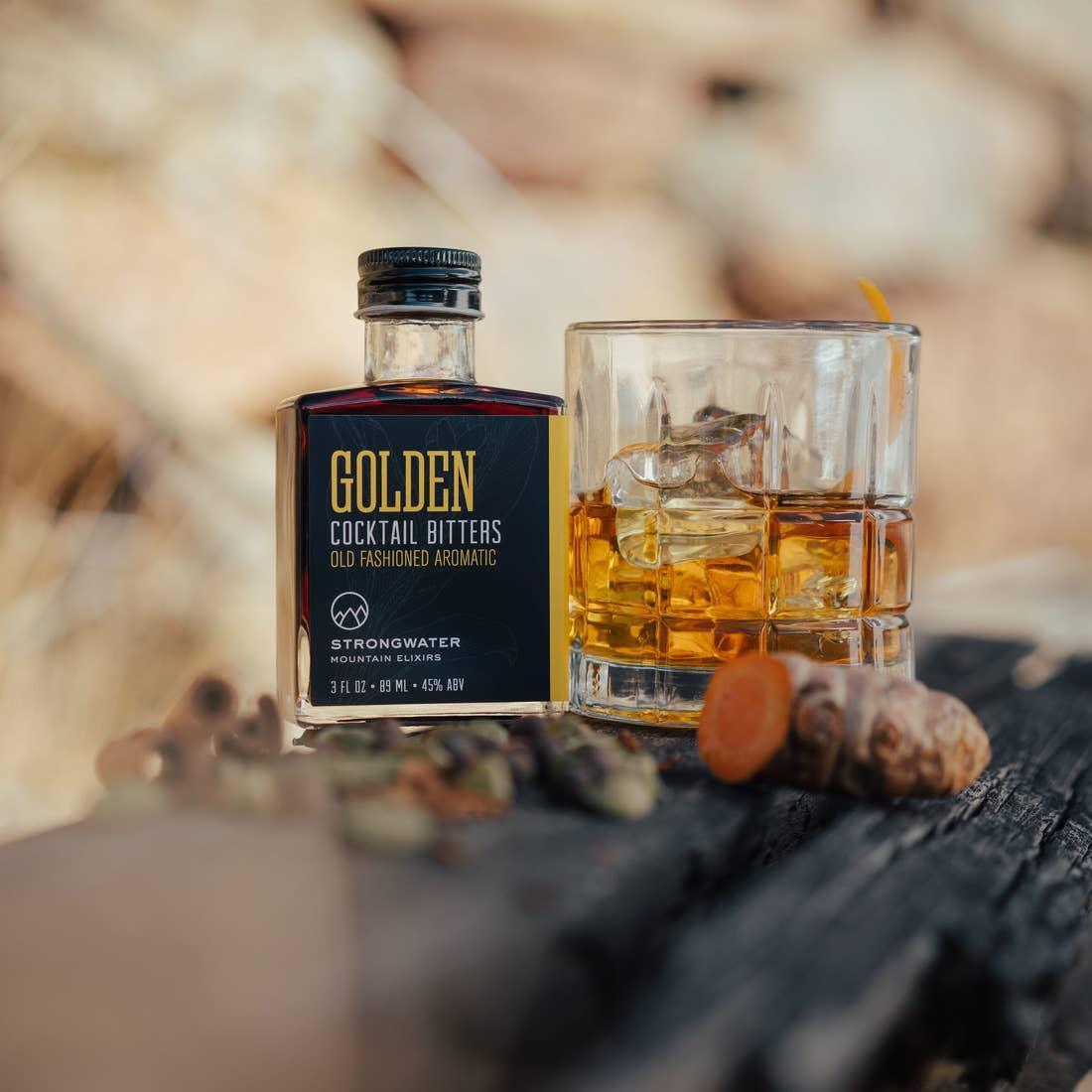 Strongwater Golden Aromatic Bitters, 3oz.