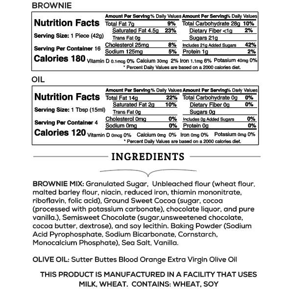 Sutter Buttes Blood Orange Brownie Baking Kit