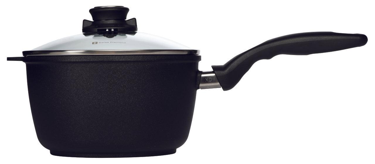Swiss Diamond XD Saucepan With Lid: 3.2 QT / 8"
