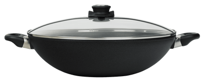 Swiss Diamond XD Wok with Lid and Rack: 14" / 6.3 QT