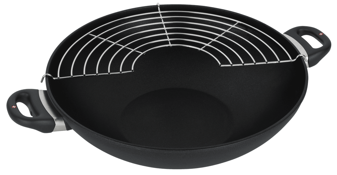 Swiss Diamond XD Wok with Lid and Rack: 14" / 6.3 QT