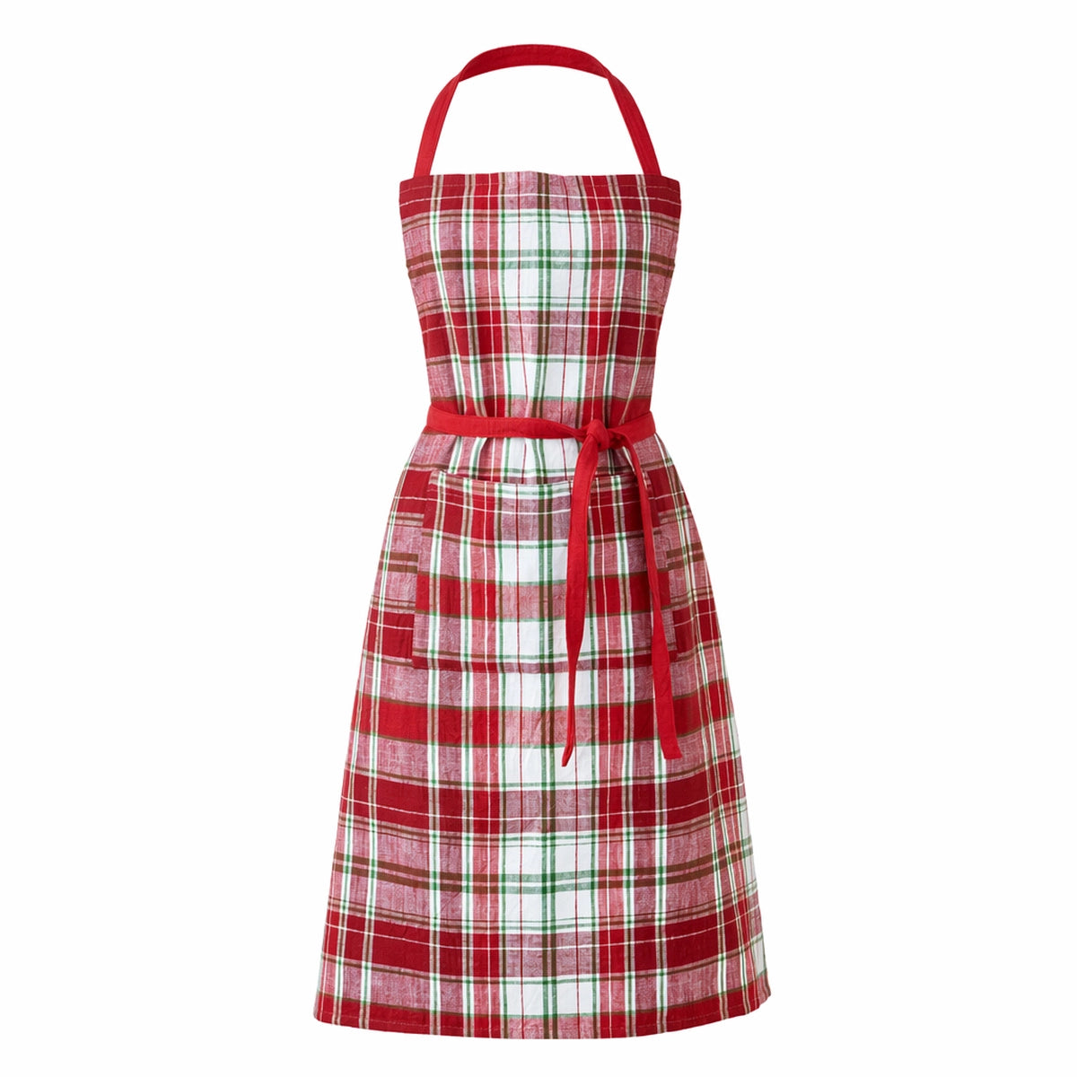 TAG Apron: Christmas Red Multi Plaid