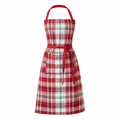 TAG Apron: Christmas Red Multi Plaid