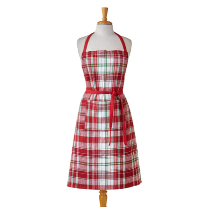 TAG Apron: Christmas Red Multi Plaid