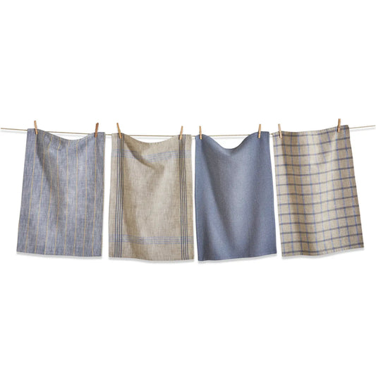 TAG Dishtowels (Set of 4): Canyon Woven, Blue Denim