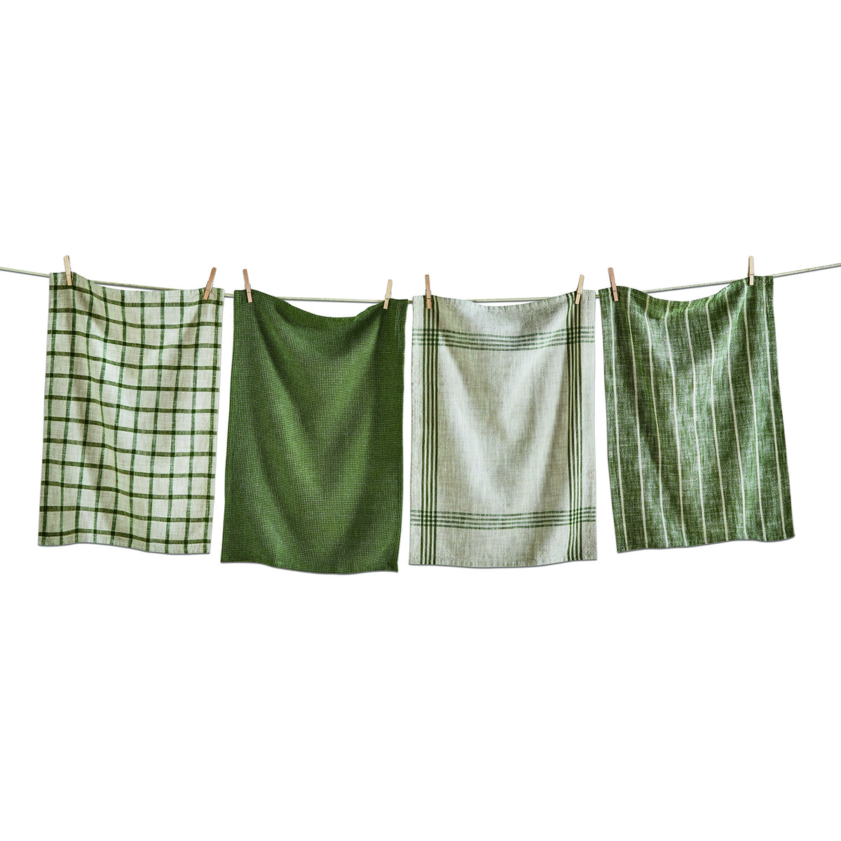 TAG Dishtowels (Set of 4): Canyon Woven, Olive