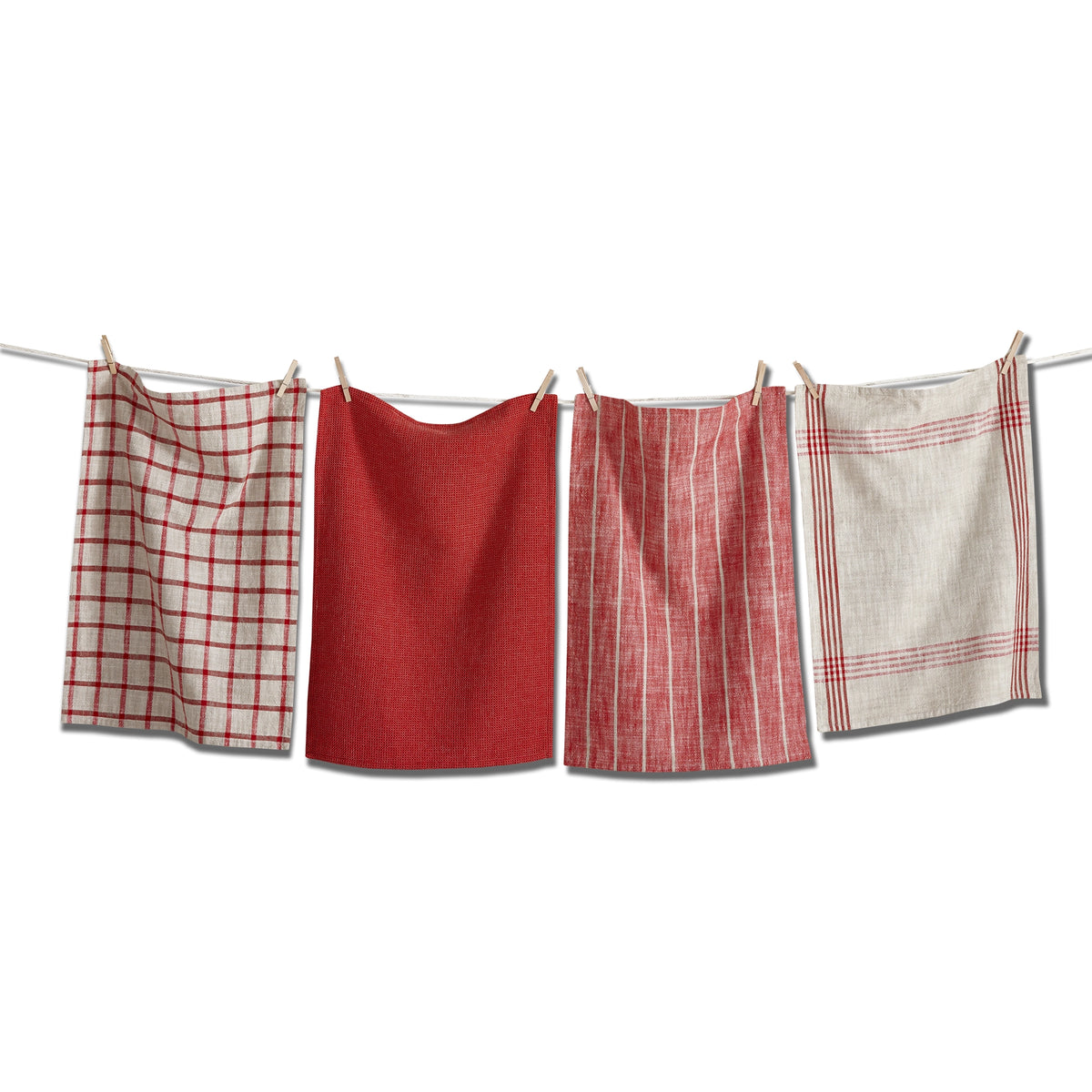 TAG Dishtowels (Set of 4): Canyon Woven, Red