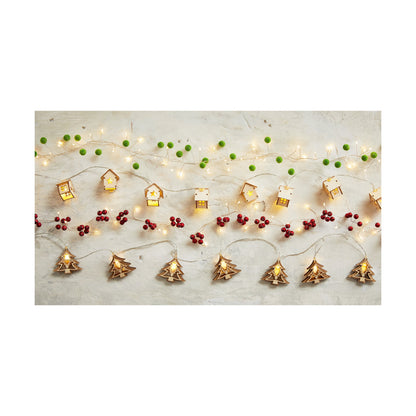 TAG String Lights: Wood Houses