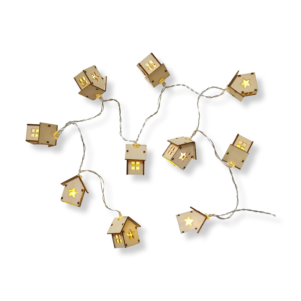 TAG String Lights: Wood Houses
