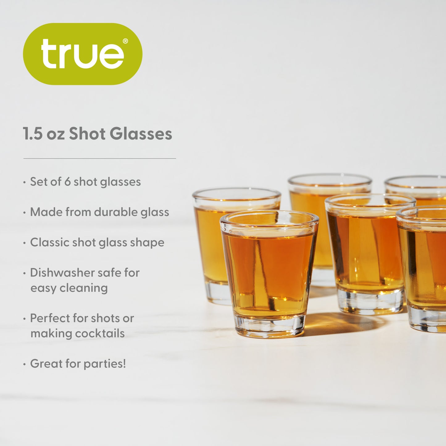 TRUE Shooter Classic Shot Glasses (Set of 6)