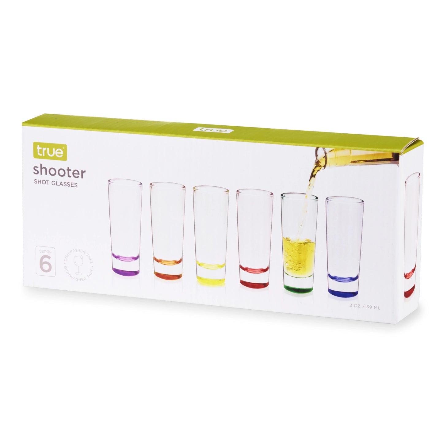 TRUE Shooter Multi-Colored Shot Glasses (Set of 6)