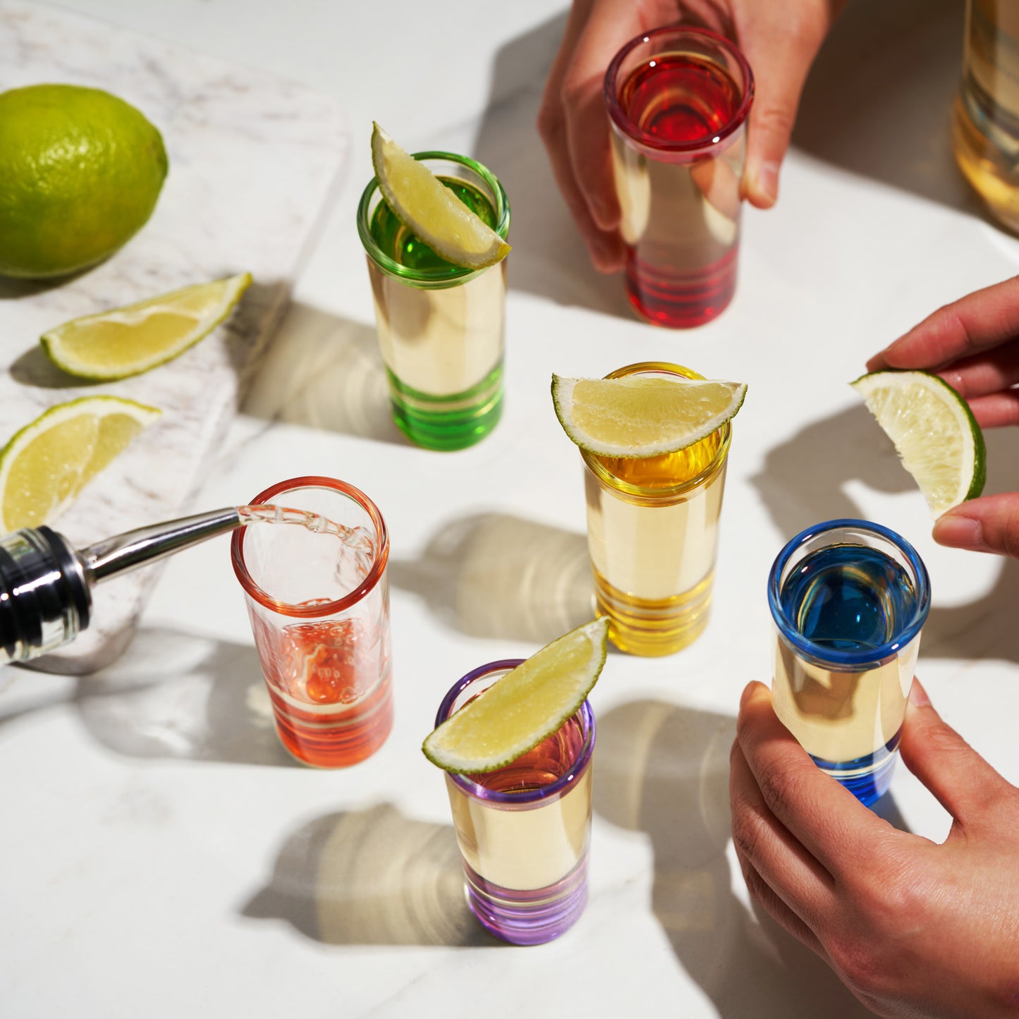TRUE Shooter Multi-Colored Shot Glasses (Set of 6)