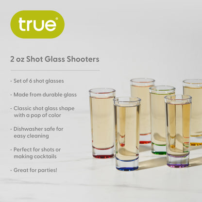 TRUE Shooter Multi-Colored Shot Glasses (Set of 6)