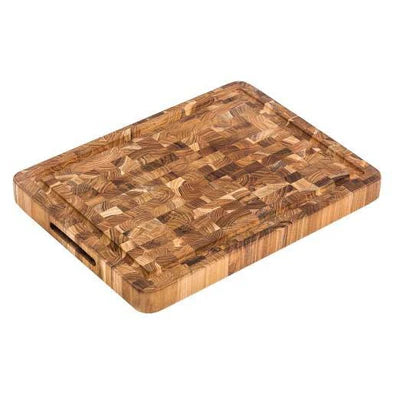 TeakHaus Butcher Block Reversible Carving Board: Medium, THICK