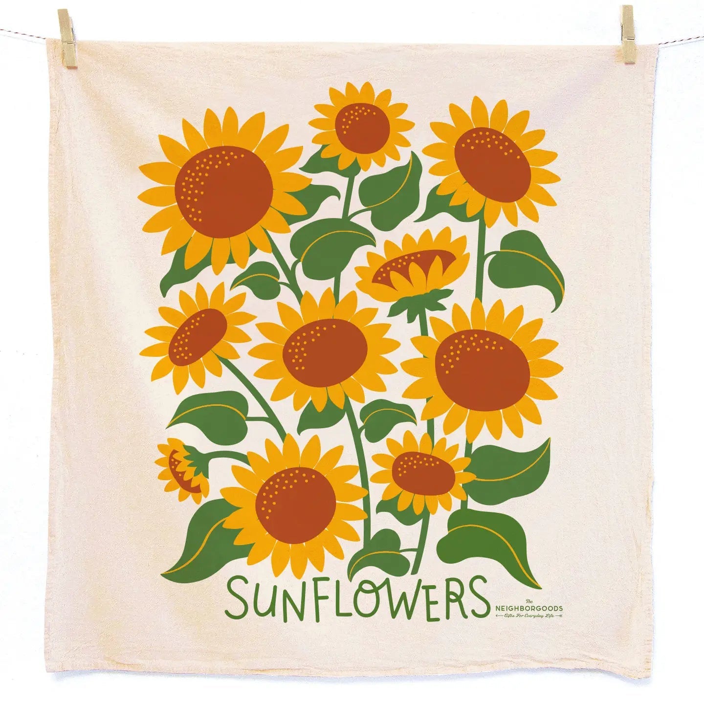 The Neighborgoods Tea Towel: Sunflower
