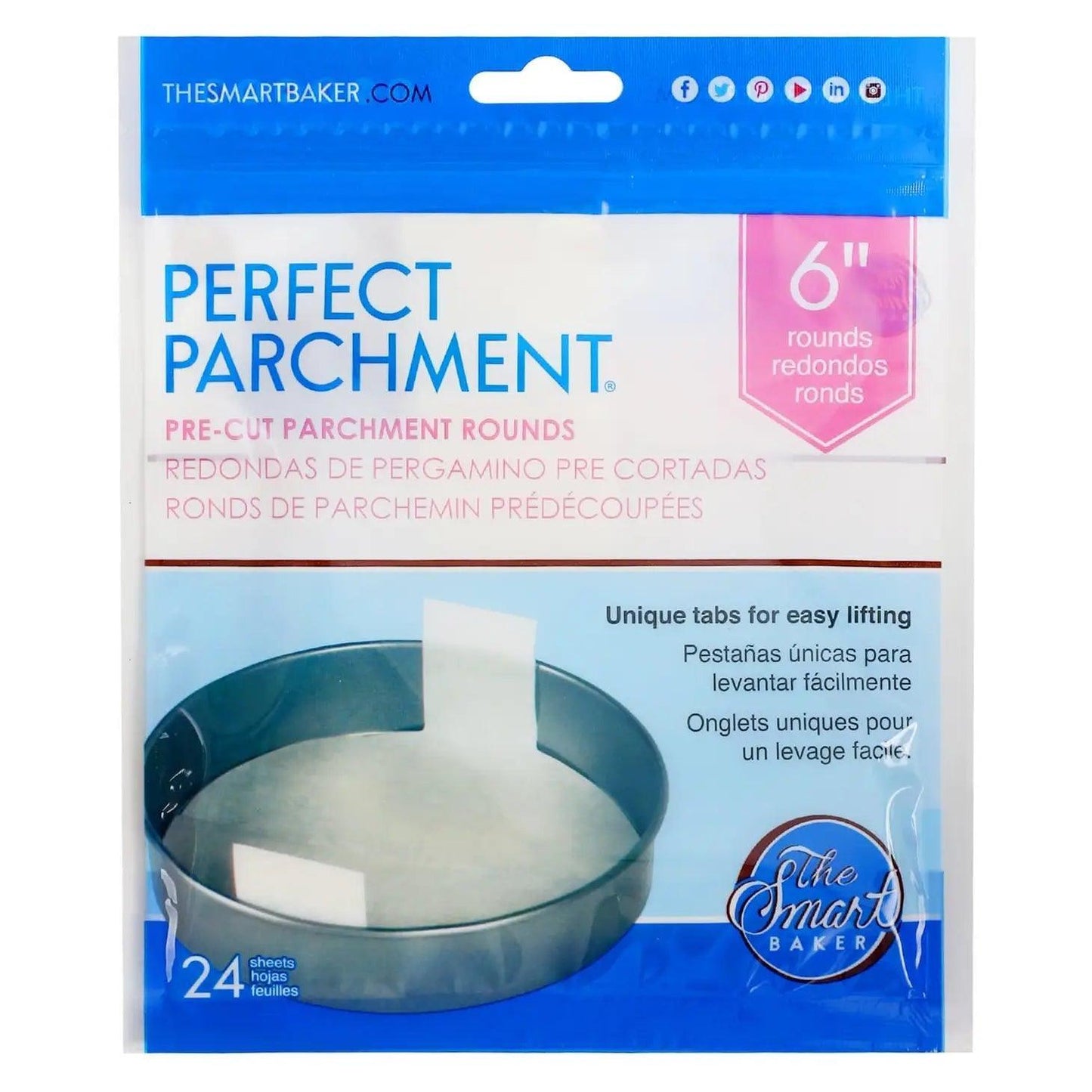 The Smart Baker Parchment Rounds: 6"