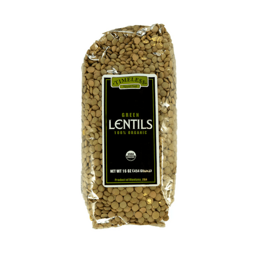 Timeless Foods Green Lentils, 16oz