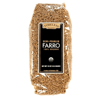 Timeless Foods Semi-pearled Farro, 16oz