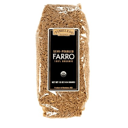 Timeless Foods Semi-pearled Farro, 16oz