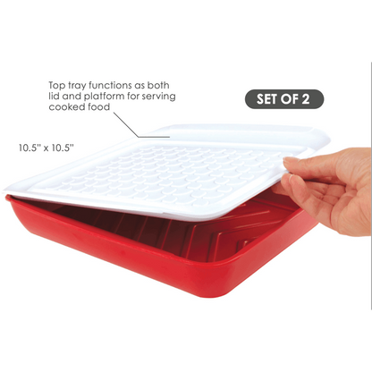 TOVOLO Prep & Serve Marinade Trays (Set of 2): Small