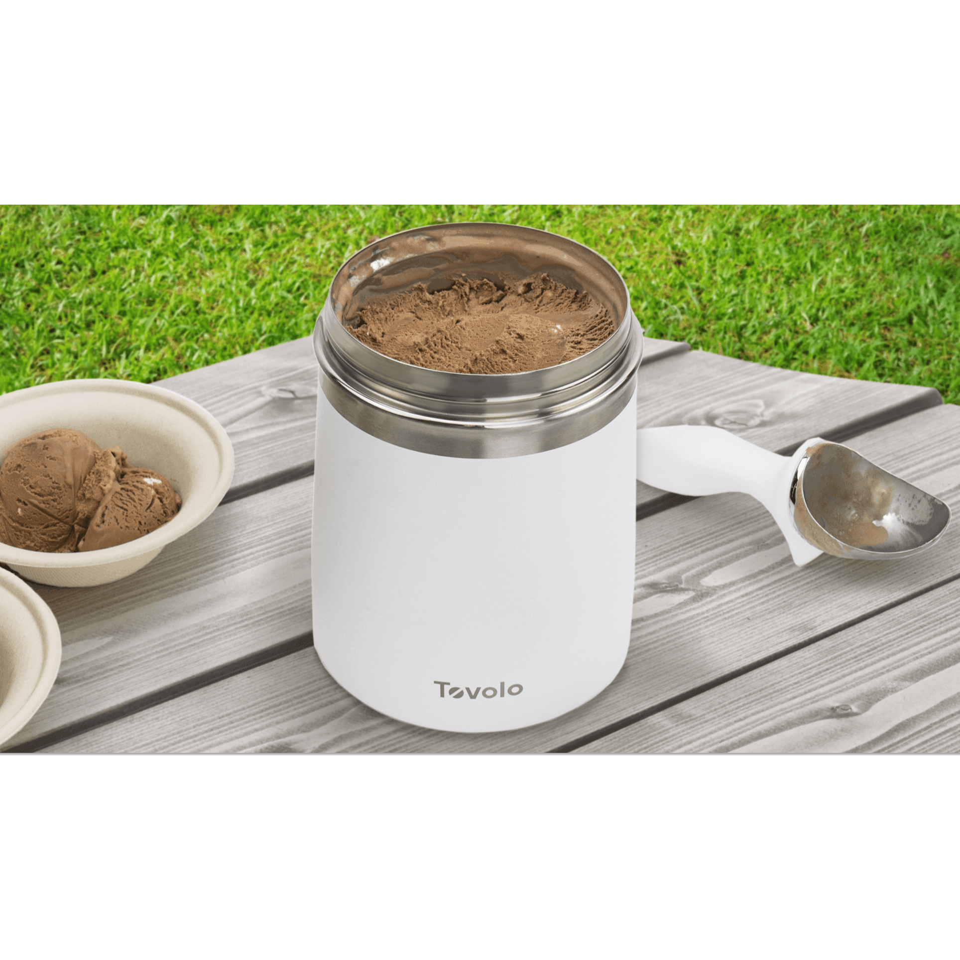 TOVOLO Stainless Steel Traveler: White