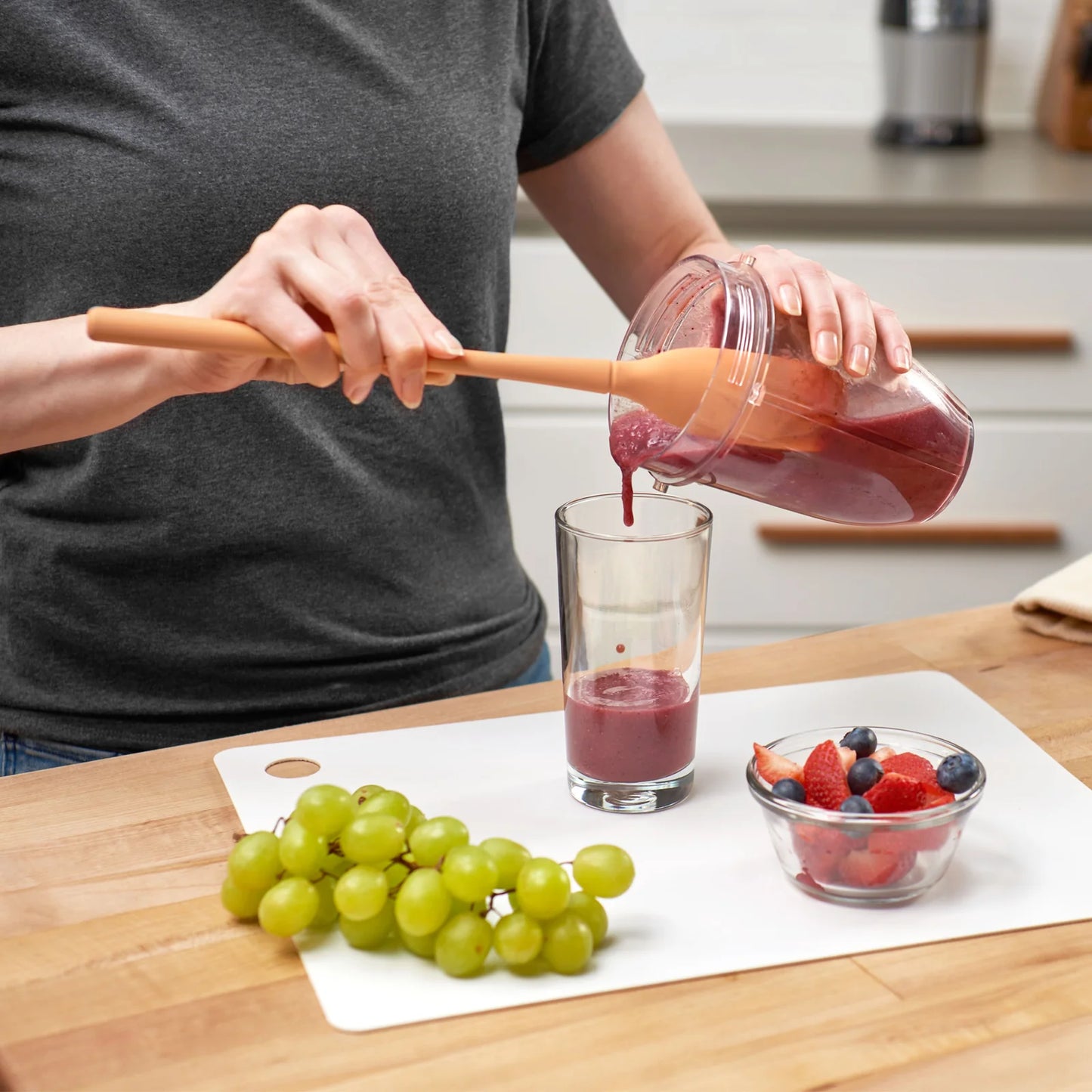 Tovolo Flex-Core All Silicone Blender Spatula: Apricot