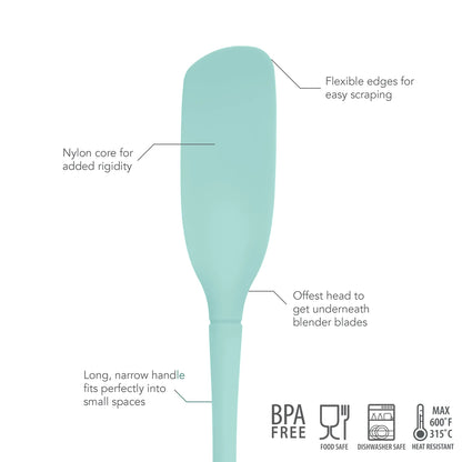 Tovolo Flex-Core All Silicone Blender Spatula: Aqua