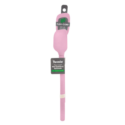 Tovolo Flex-Core All Silicone Mini Spatula & Spoonula (Set of 2): Pink Sorbet