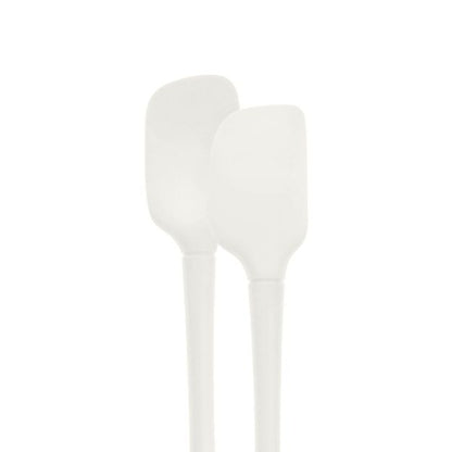 Tovolo Flex-Core All Silicone Mini Spatula & Spoonula (Set of 2): White