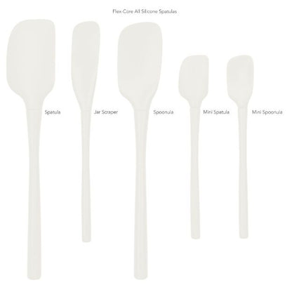 Tovolo Flex-Core All Silicone Spatula Set (Set of 5): White