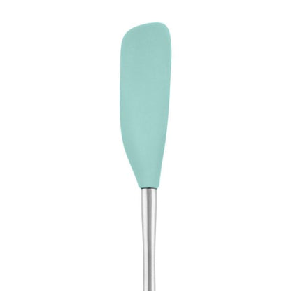 Tovolo Flex-Core Stainless Steel Handle Jar Scraper: Aqua