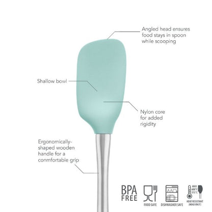 Tovolo Flex-Core Stainless Steel Handle Spoonula: Aqua