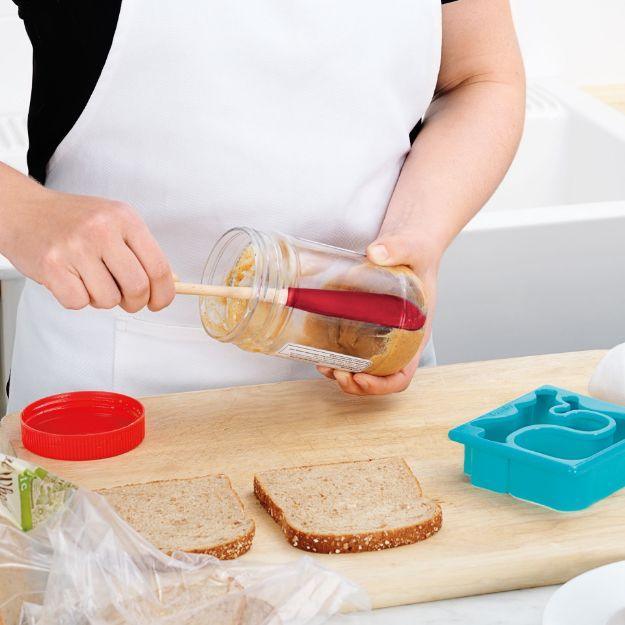 Tovolo Flex-Core Wood Handle Jar Scraper: Cayenne
