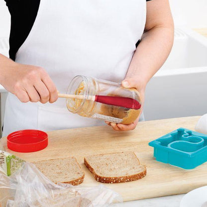 Tovolo Flex-Core Wood Handle Jar Scraper: Cayenne