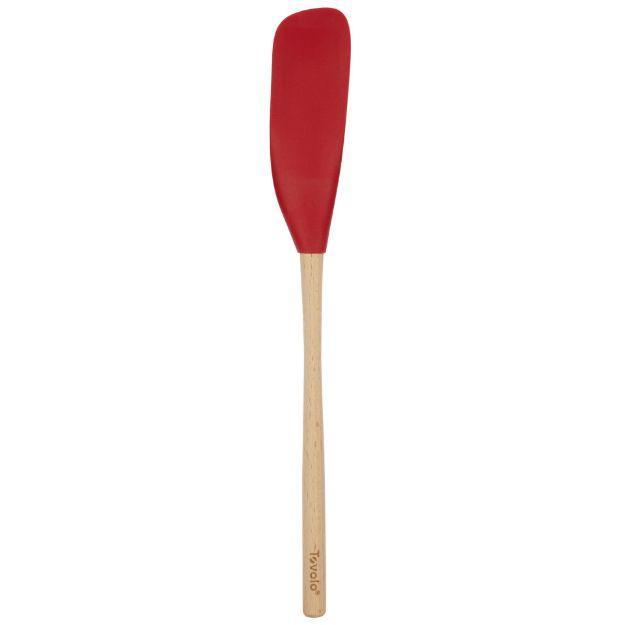 Tovolo Flex-Core Wood Handle Jar Scraper: Cayenne