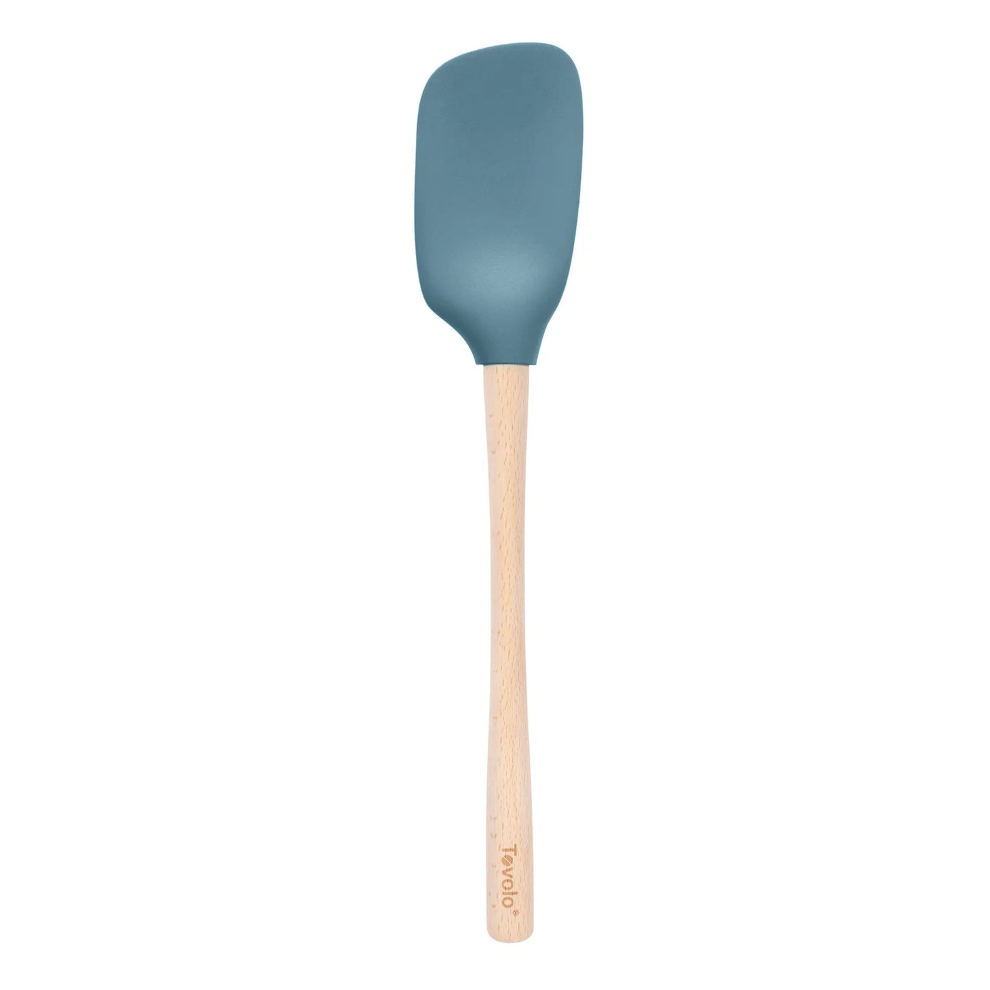 Tovolo Flex-Core Wood Handle Spoonula: Blue Slate