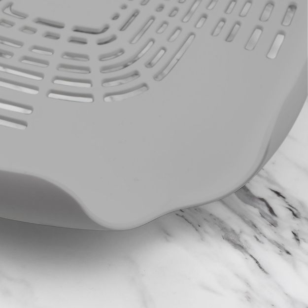 Tovolo Prep N’ Rinse Flat Colander: Oyster Gray