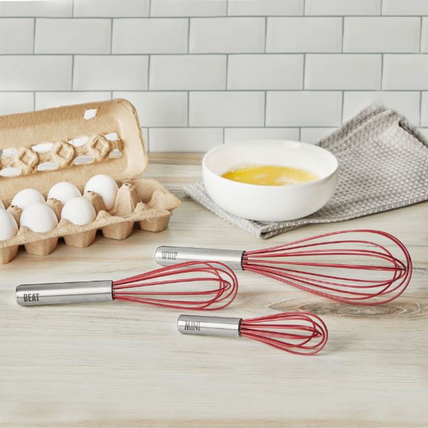 Tovolo Silicone Coated Stainless Steel Whisk:  6", Cayenne