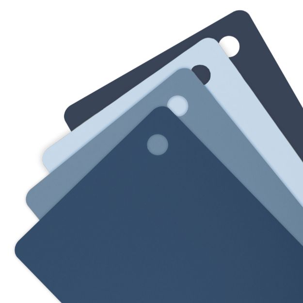 Tovolo Small Cutting Mats (Set of 4): Blues