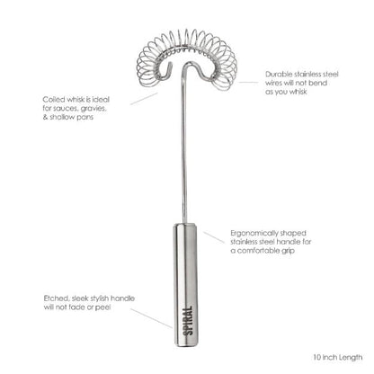 Tovolo Stainless Steel Whisk: 10", Spiral