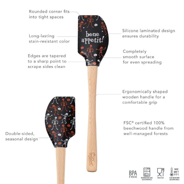 Tovolo Wood Handled Spatula: Bone Appetit