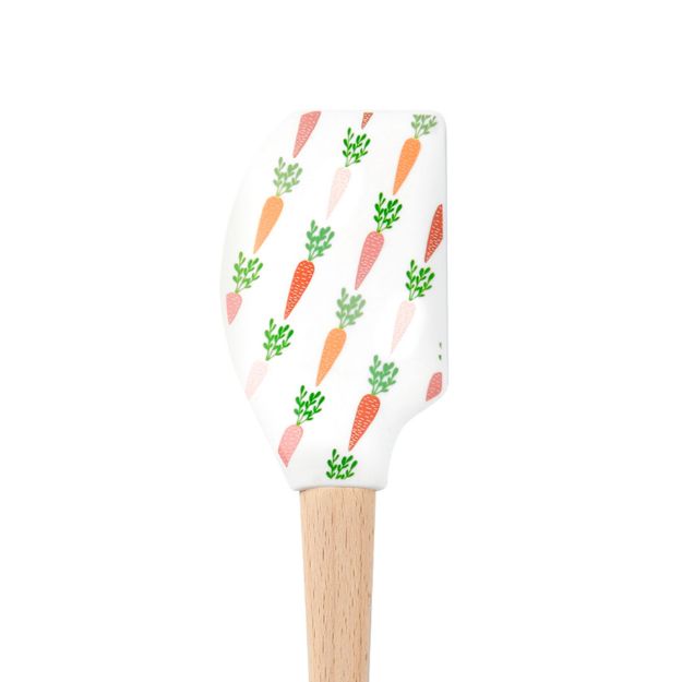 Tovolo Wood Handled Spatula: Carrot Patch